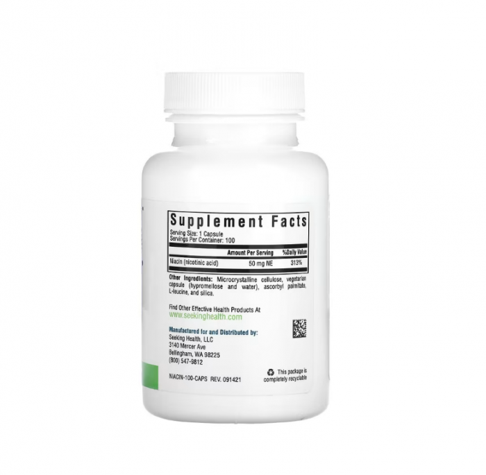 Niacin 50mg NE 100 Capsule - Seeking Health [2]