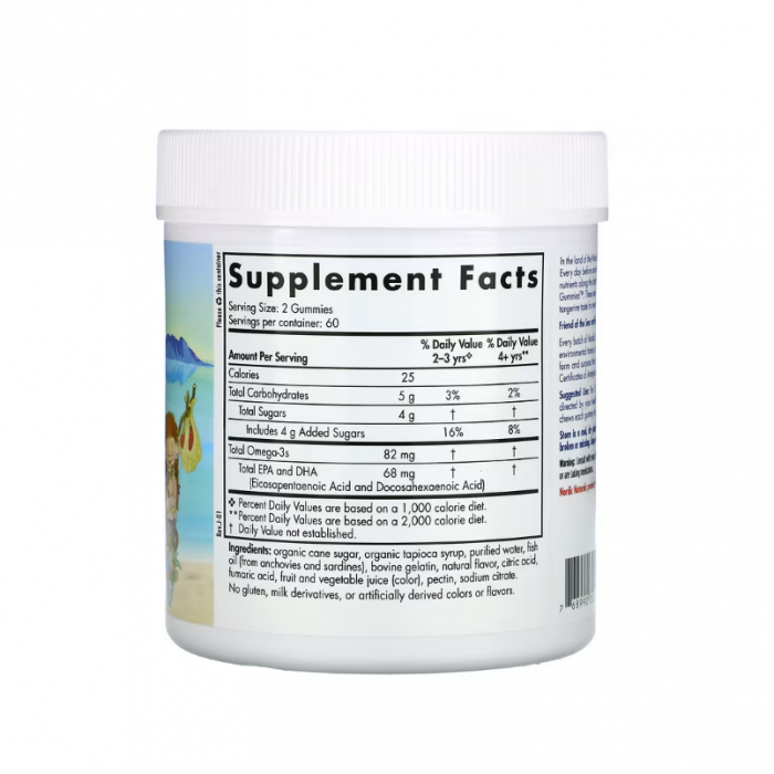 Nordic Omega-3 Gummies Tangerine 82 mg 120 Gummies - Nordic Naturals [2]