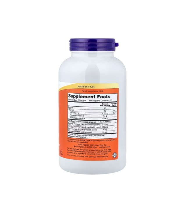 Omega 3-6-9 1000mg 250 capsule moi - NOW Foods [2]