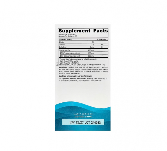 Omega-3 690mg Lemon 60 capsule moi - Nordic Naturals [2]