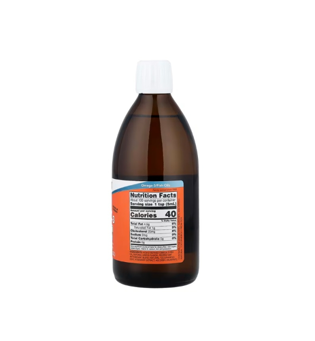 Omega-3 Fish Oil Lemon 500ml - NOW Foods [2]