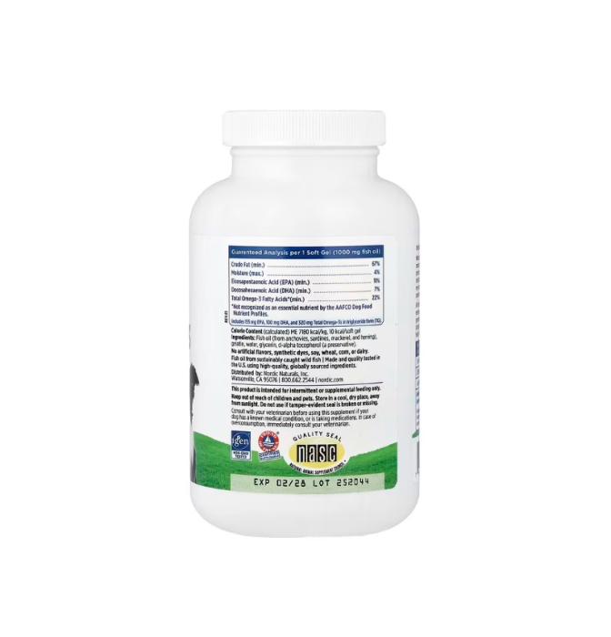 Omega-3 Pet pentru caini180 Soft Gels - Nordic Naturals [2]