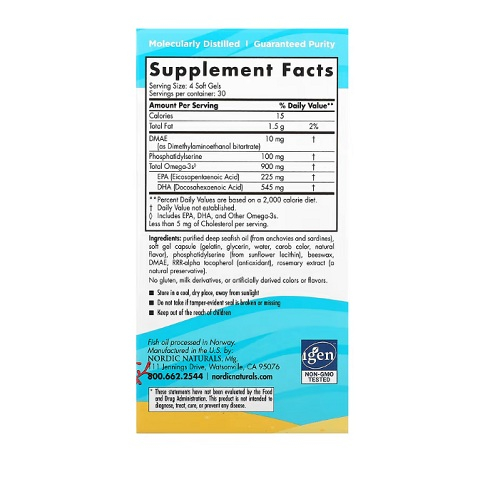 Omega Focus Junior 6-18 ani 120 Mini Soft Gels - Nordic Naturals [2]