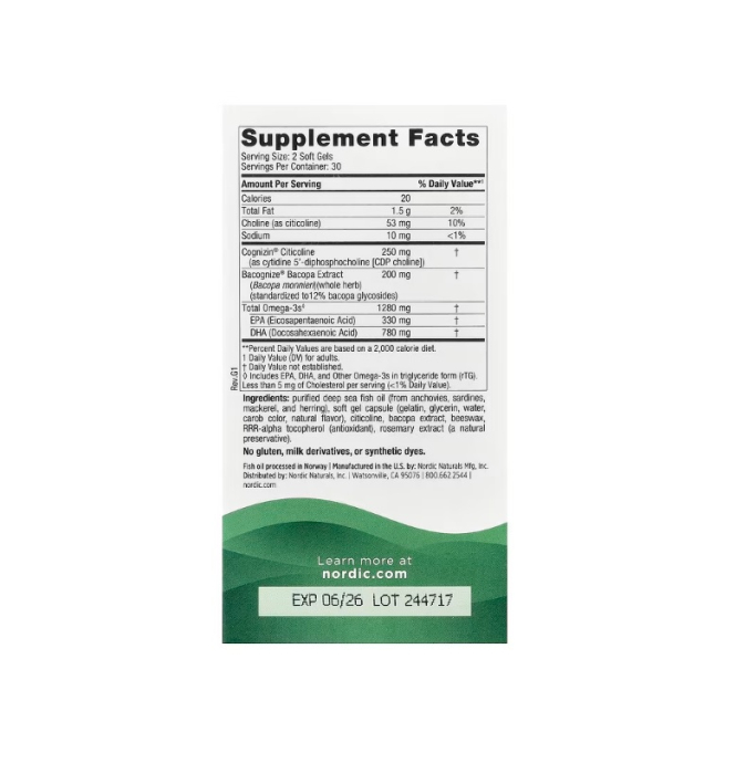Omega Focus with Bacopa Monnieri Extract 1280mg [2]