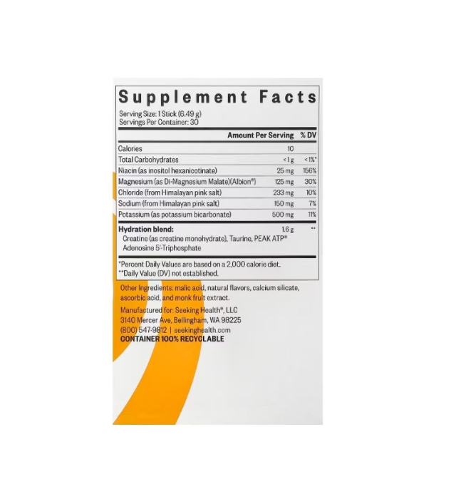 Optimal Electrolyte 30 plicuri Orange - Seeking Health [2]