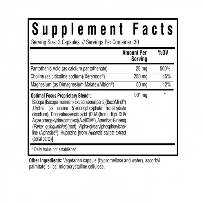 Optimal Focus 90 Capsule - Seeking Health [2]
