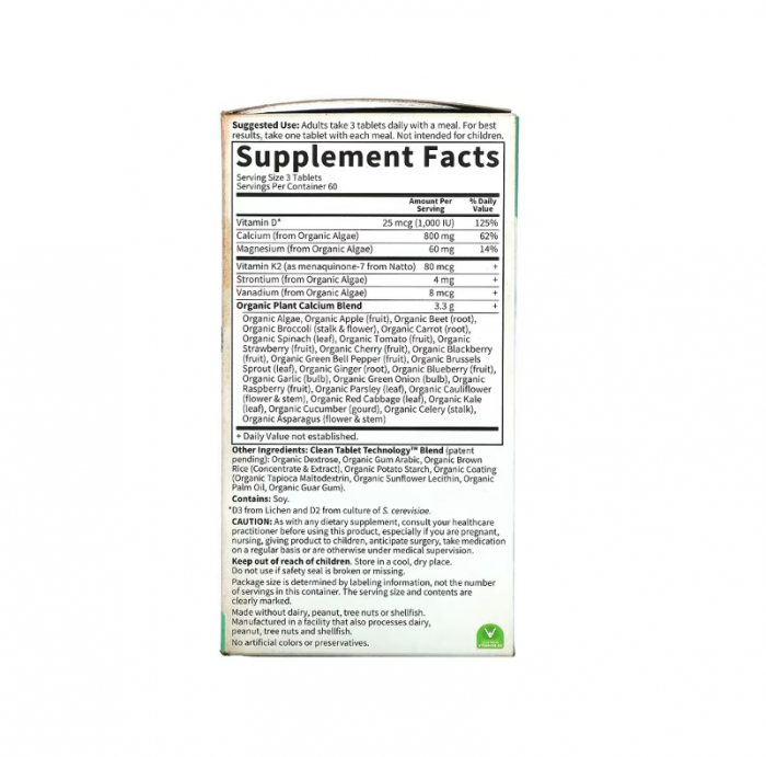Organic Plant Calcium MyKind Organics 180 Tablete - Garden of Life [2]