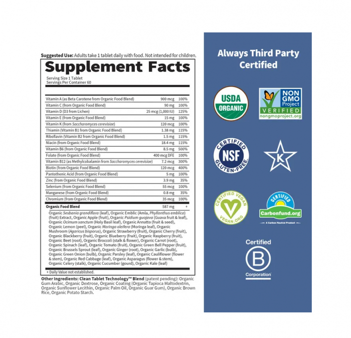 Organics Mens Once Daily 60 Tablete - Garden of Life [2]