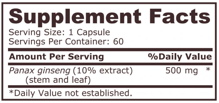 Panax Ginseng 60 capsule - Pure Nutrition [2]