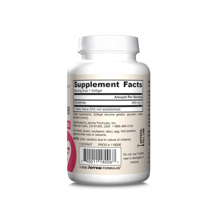 Pantethine 450mg 60 capsule moi - Jarrow Formulas [2]
