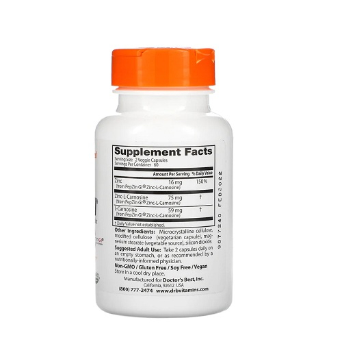 PepZin GI Zinc-L-Carnosine Complex 120 Capsule - Doctor's Best [2]