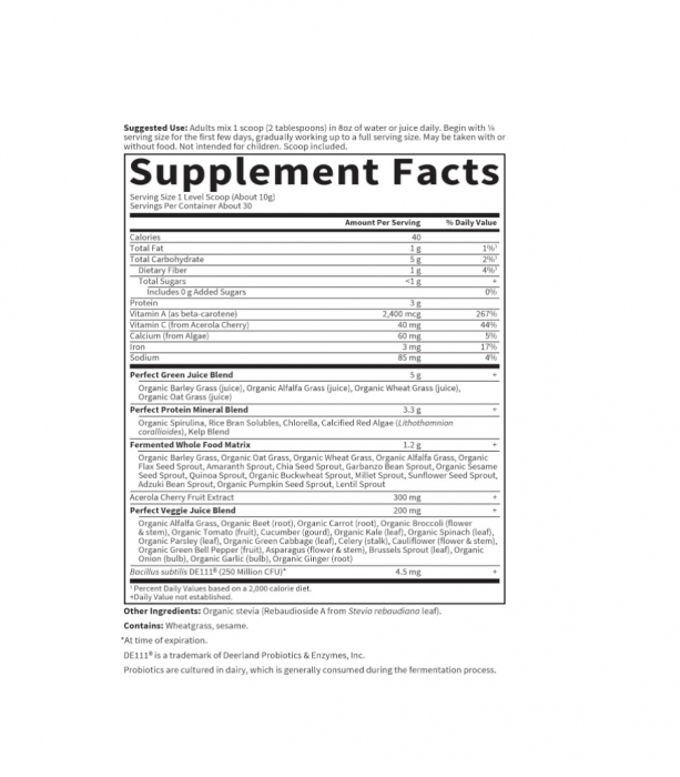 Perfect Food Super Green Formula, Powder 300 grame - Garden of Life [2]