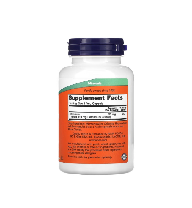 Potassium Citrate 99mg 180 capsule - NOW Foods [2]
