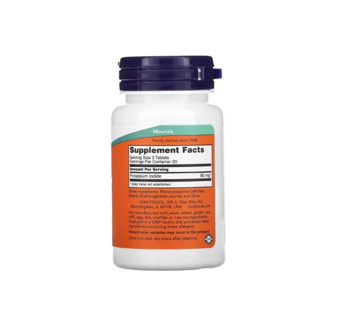 Potassium Iodide, 30mg 60 tablete - NOW Foods [2]