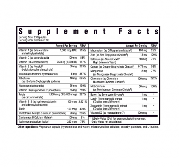 Prenatal Essentials MF 60 Capsule - Seeking Health [2]