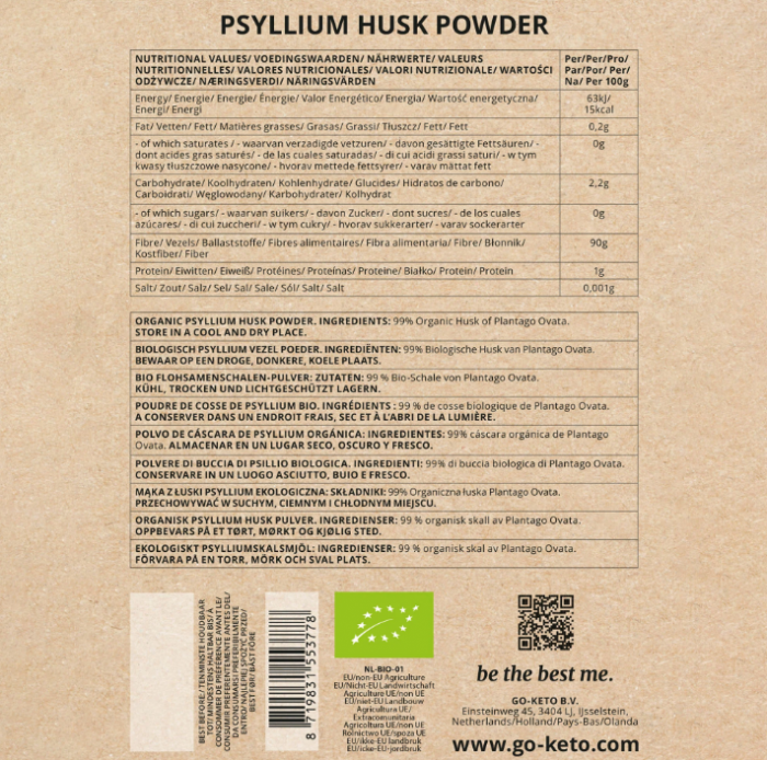 Psyllium Husk Powder 250gr - Go-Keto [2]
