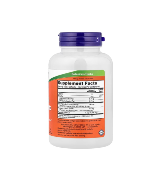 Pygeum & Saw Palmetto 120 capsule moi - NOW Foods [2]