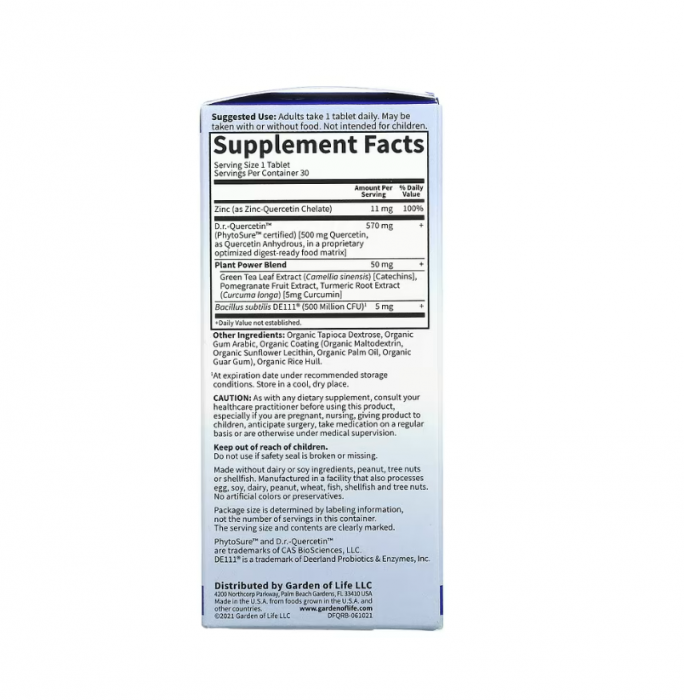Quercetin Recovery Dr. Formulated 500 mg 30 Tablete - Garden of Life [2]
