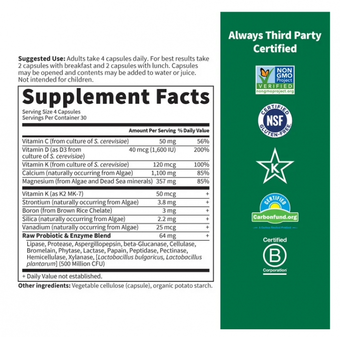 RAW Calcium 120 Capsule - Garden of Life [2]