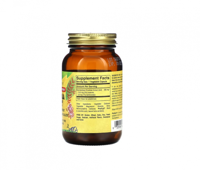 Rhodiola Root Extract SFP, 500 mg 60 capsule vegetale - Solgar [2]