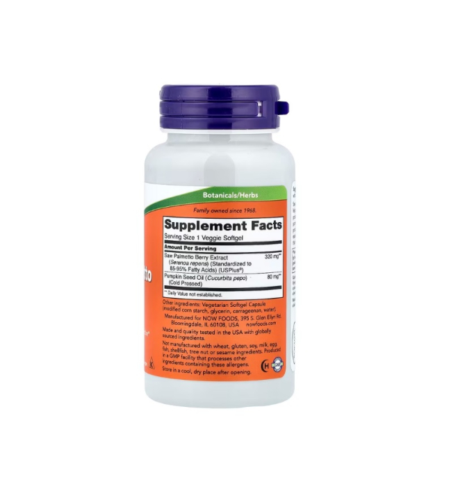 Saw Palmetto Extract 320mg 90 capsule - NOW Foods [2]