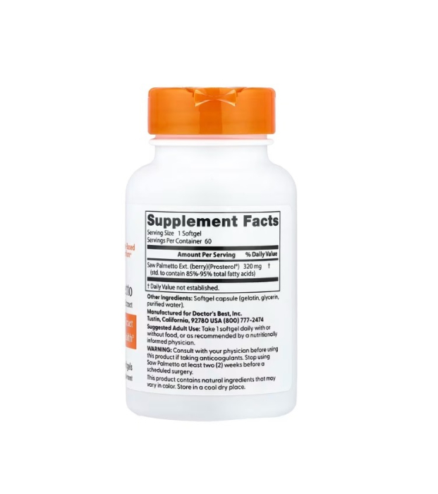 Saw Palmetto with Prosterol Standardized Extract 320mg 60 Softgels - Doctor's Best [2]