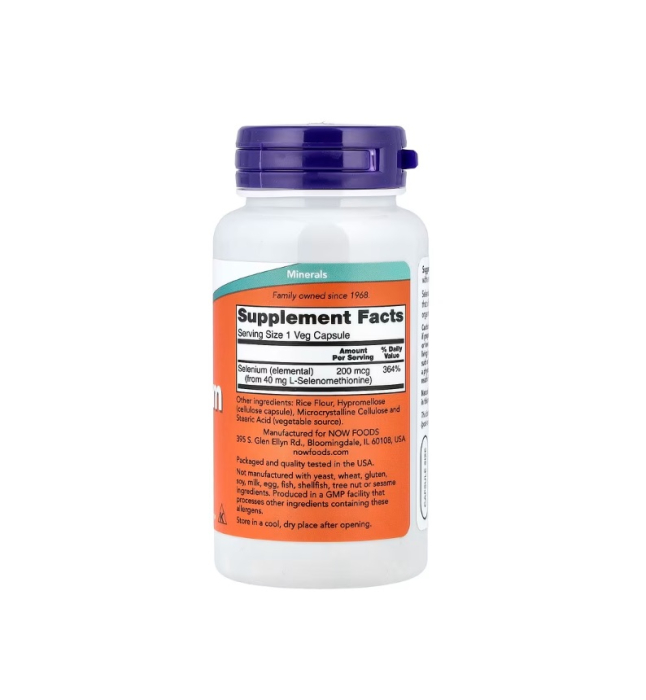 Selenium 200mcg 90 capsules - NOW Foods [2]