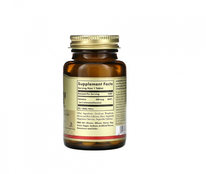 Selenium (Yeast Free) 200 mcg 100 tablete - Solgar [2]