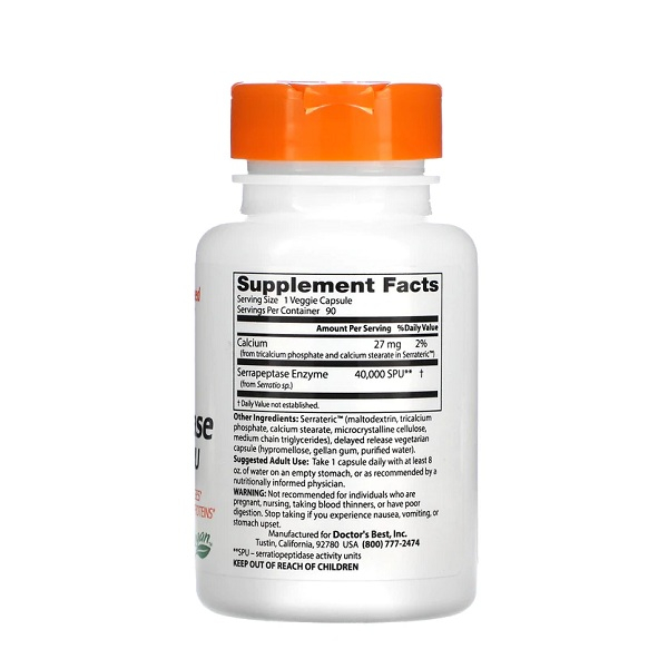 Serrapeptase 40.000 SPU 90 Capsule - Doctor's Best [2]