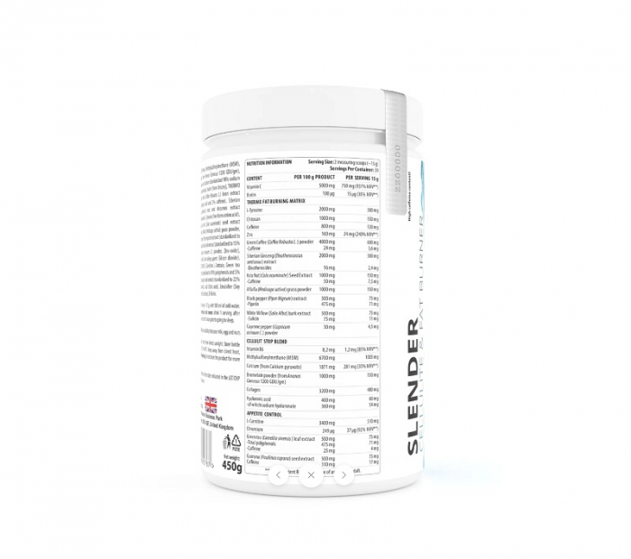 Slender Cellulite & Fat Burner Strawberry 450g - Dorian Yates [2]