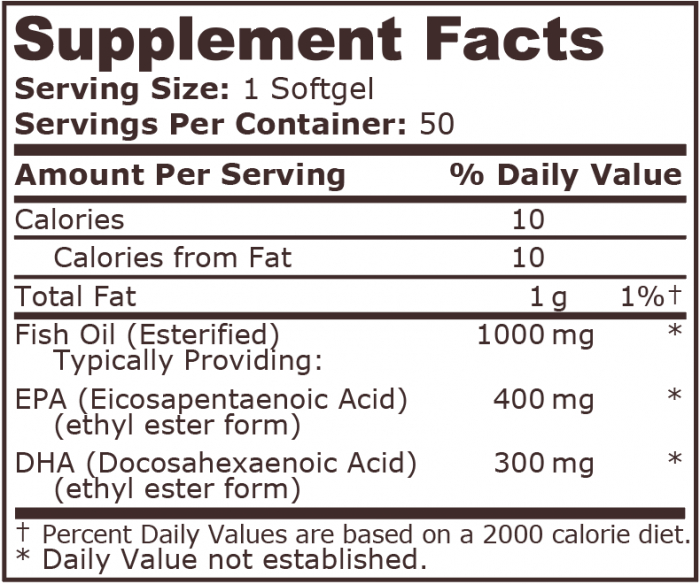 Super Omega 3 1000mg 400EPA / 300DHA 50 capsule - Pure Nutrition [2]