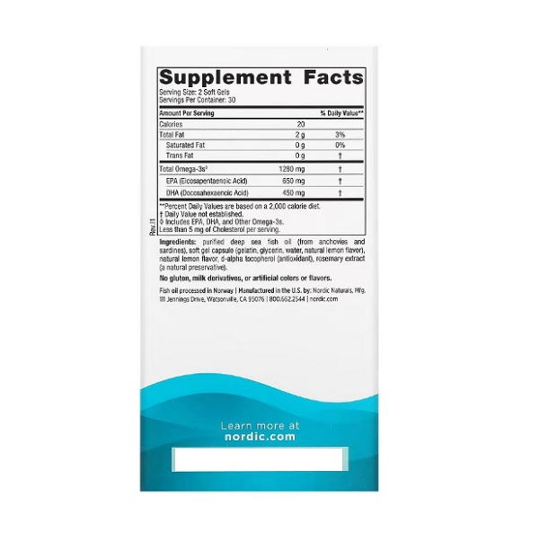 Ultimate Omega 1280mg 60 capsule - Nordic Naturals [2]