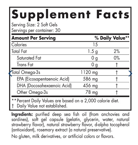 Ultimate Omega 2X TEEN 12-18 ani Strawberry 60 Capsule - Nordic Naturals [2]