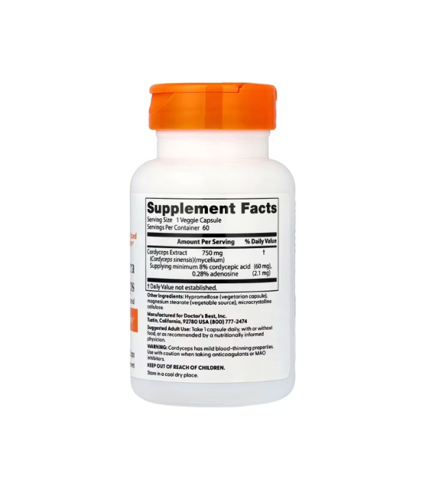 Ultra Cordyceps 750mg 60 Capsule - Doctor's Best [2]