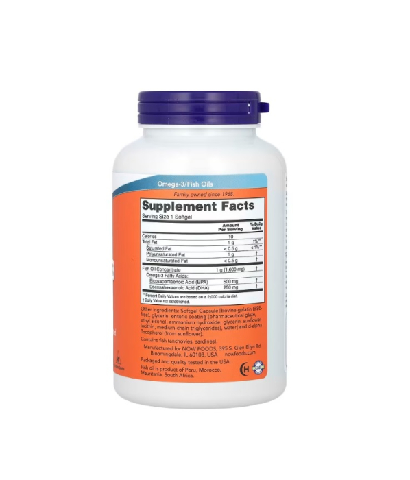 Ultra Omega-3 500 EPA / 250 DHA 180 capsule moi - NOW Foods [2]