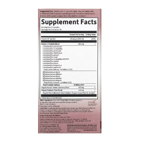 Urinary Tract+ Dr. Formulated Probiotics 60Capsules - Garden of Life [2]