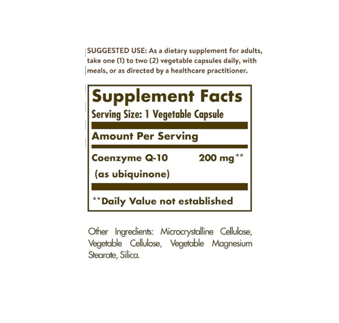 Vegan CoQ-10 200mg 30 capsule moi - Solgar [2]