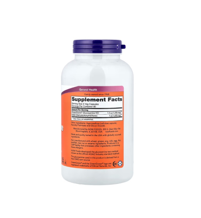 Vegetarian Glucosamine & MSM 240 capsule vegetale - NOW Foods [2]