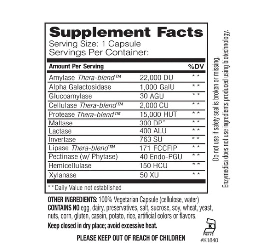 VeggieGest 60 Capsule - Enzymedica [2]
