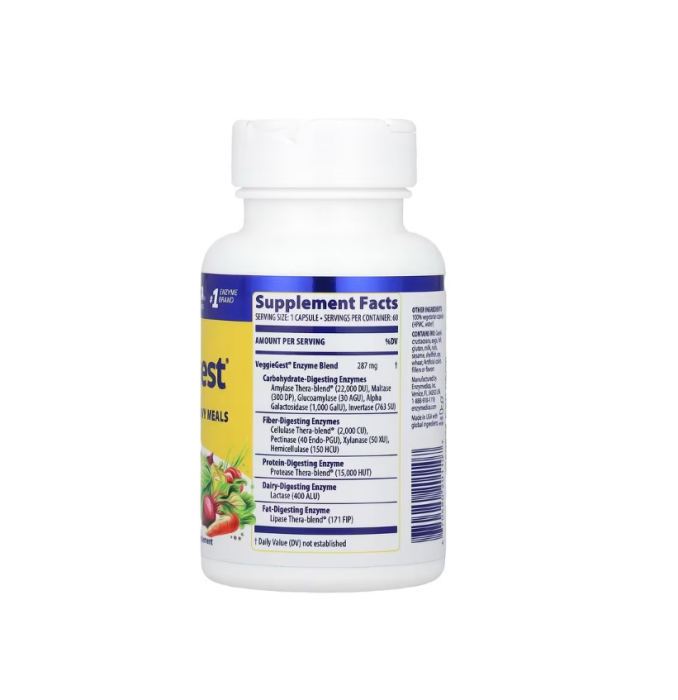 VeggieGest 60 Capsule - Enzymedica [2]