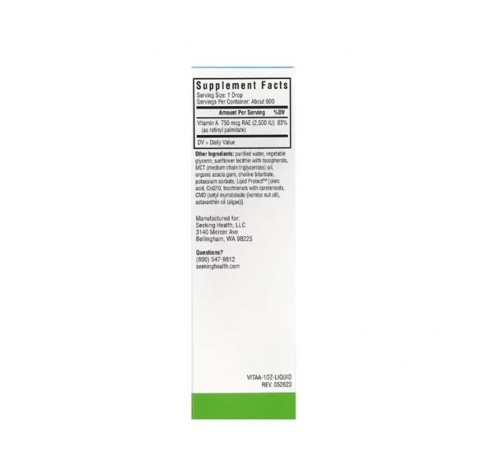 Vitamin A Drops 2500IU 30ml - Seeking Health [2]
