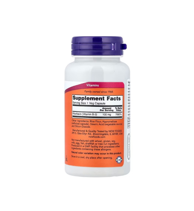 Vitamin B-2 100mg 100 capsule - NOW Foods [2]