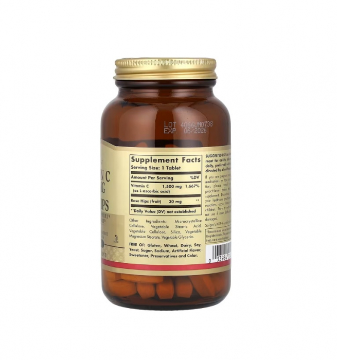 Vitamin C 1500mg with Rose Hips 90 tablete - Solgar [2]