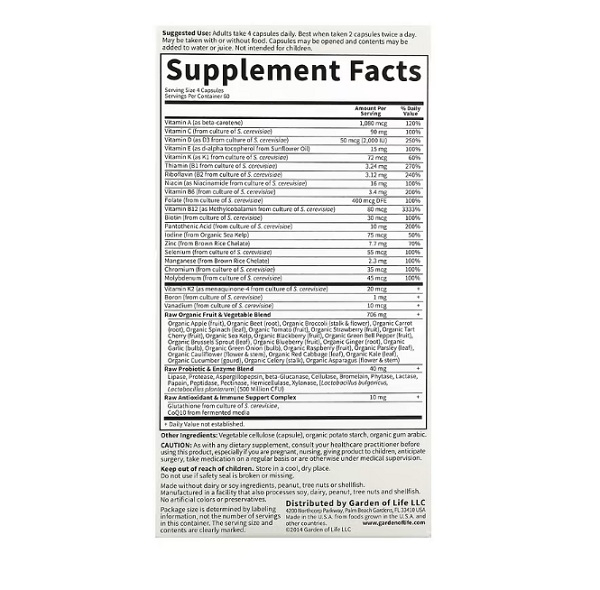 Vitamin Code 50 and Wiser Women's Multi Capsules 240 Capsule - Garden Of Life [2]