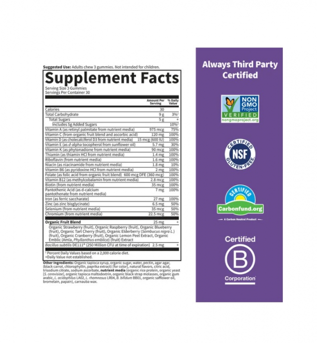 Vitamin Code Prenatal with Iron & Folate 90 jeleuri - Garden of Life [2]
