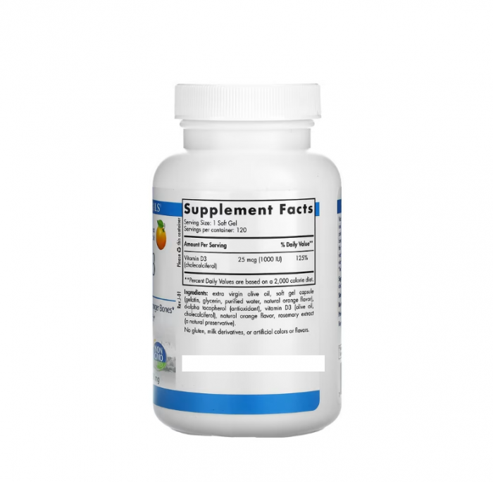 Vitamin D3 1000 IU Orange 120 capsule - Nordic Naturals [2]