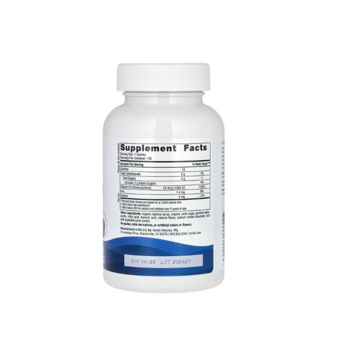 Vitamin D3 Gummies 1000 IU 120 jeleuri - Nordic Naturals [2]
