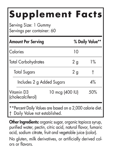 Vitamin D3 Gummies KIDS 4000IU - Nordic Natural [2]