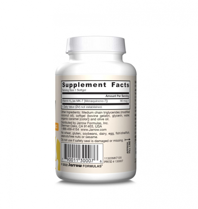 Vitamin K2 MK-7 90mcg 120 capsule moi - Jarrow Formulas [2]