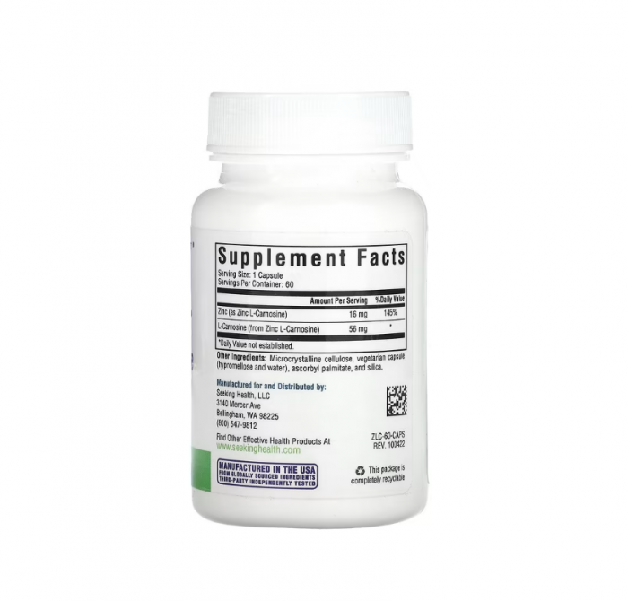 Zinc Carnosine 60 Capsule - Seeking Health [2]